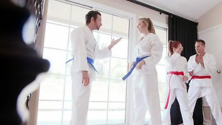 Martial arts training turns into hot sex