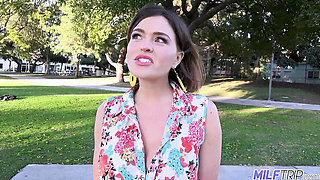 Krissy Lynn Busty MILF Titty Fucks Horny Young Guy