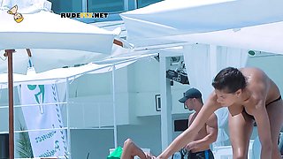 Hot beauty nudist teen caught on a [censored]