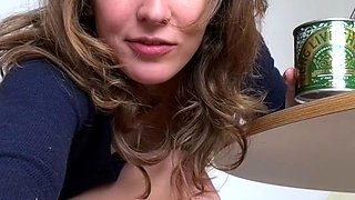 Amateur striptease and Solo masturbation