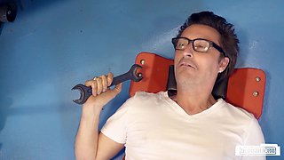 Wild Vicky's Dark Allure Ignites Passion with German Mechanic