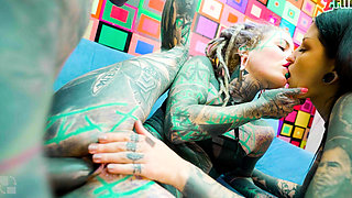 Goth and Hippie Chick Love Gettiing Anal Fuck and Facial Cumshots