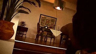 Lezdom lesbian brings out strapon and makes babe gag on it
