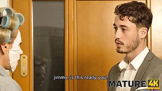 Watch Aged Russian Cougar Victoria Nova Seduce and Get Her Shaved Pussy Pounded in Hot MILF Action