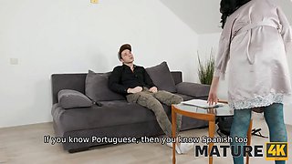 Mature4k. dude shoves rod into peach of his stepmother in stockings