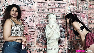 Lesbian Latina Teacher And Student Eating Pussy Close Up - Naughty Museum Mummy Curse Story