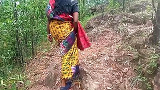 Village Bhabhi Facked by a School Student in Forest