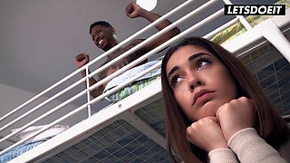 Step-sis and stepsis get down and dirty in a wild vacation full scene with big black cock