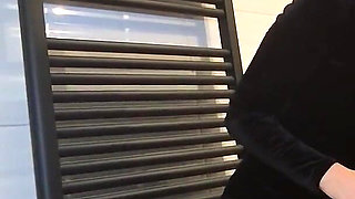 Vintage Vixen: Bathroom Blowout with Stockings & Dildo