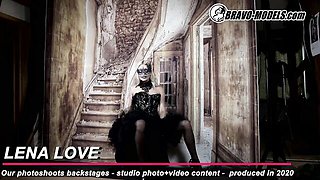 Lena Love's behind the scenes scene by Bravo Models