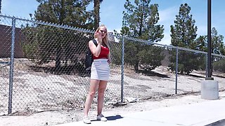 Stepdaughter catches a ride and gets fucked by daddy