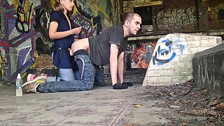 Russia Abandoned Dolphin Pool Public Outdoor Fuck Strapon Her Slave With Anastasia Mistress, Sasha Earth And Mistress Anastasia