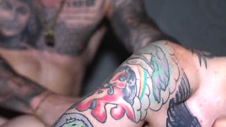Threesome with Wild Double Penetration with Tattooed Slut Hailey Hope