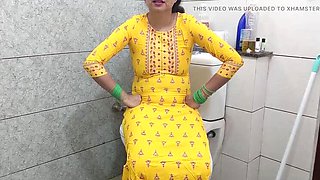 Indian stepmom fucks step son in bathroom dirty talk Hindi audio