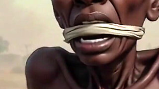 Trash Bondage Humiliation - Naked Woman Ready for Hard Fuck & Creampie