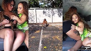 Petite DWARF Tanya Tehanna & Friend Share - Tanya Tanya ebony mom with fat ass has threesome in a car