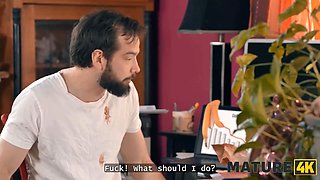 Mature4k. mature red haired craved a strong climax and controlled to make it real