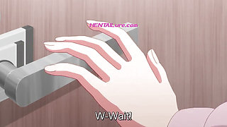 Kanade bent over in the hallway gets pounded from behind in loud, sloppy doggy sex!