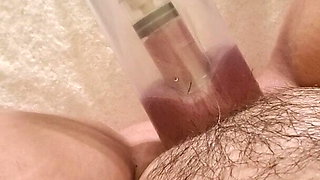 Clit Pump Inside Penis Pump Jerking Squirting Mistress Gina