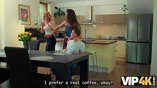 Hot MILF Cheats in Kitchen with Daughter's Boyfriend Big Cock - HD 1080p