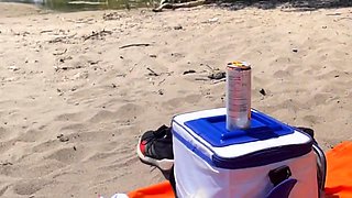 Cuckold Husband Films His Girl's Orgasm at a Nude Beach