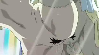 Round meloned hentai girl in stockings getting pussy fucked