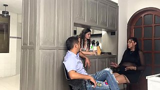 Tommymiller fucks visitor while Neekowox cooks as cuckold wife in 4k HD