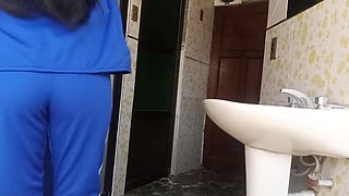 Dirty Latina GF Fucked in School Toilet