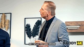 Daddy4k. hot and clever blonde daruma rai sucks senior prosperous man's cock to win