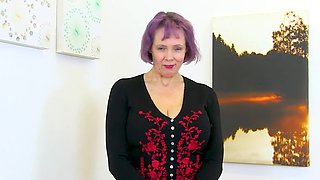 Gorgeous older ladies playing around with different toys