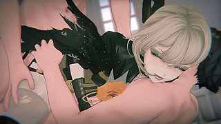 [girls' Frontline 2 Exilium] - Sextans Checkmate and Mind Erase (bound T-doll & Hardcore POV 3D Hentai) (4k/60fps) ()