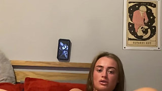 Scottish curvy goth student fingers deep and slow moans softly on cam