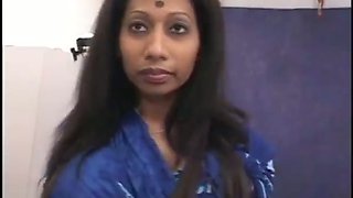 Just a very cute Indian milf with freaky clitoris pleases mature man
