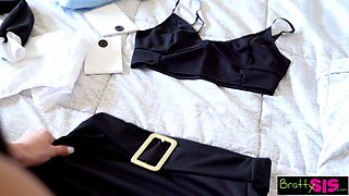 Emily Willis & Sky Pierce share Thanksgiving threesome with stepbro's big dick