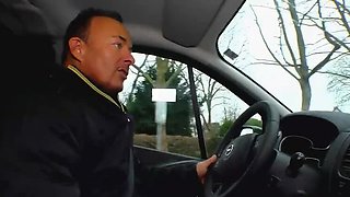 German MILF Bonny Devil sucks and fucks hard in car backseat