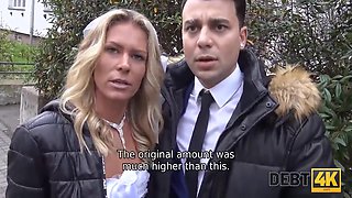 Debt Collector Fucks The Bride In White Dress With Claudia Macc
