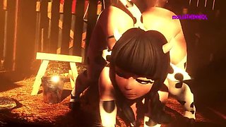 Hot Ukrainian Cowgirl Anal Fuck - 3D Hentai Sex Animation