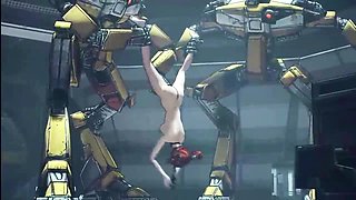 Lady explores BDSM with multiple lovers while bound in fiery hentai group scene