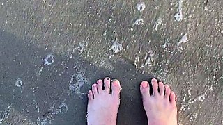 Euro amateur outdoor masturbation