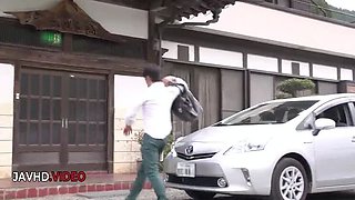 Japanese kimono babe Maya Kawamura gets hard fucked and swallows load