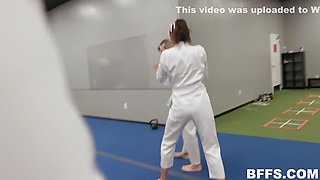 Three Young Schoolgirls Seduced Their Martial Arts Coaches