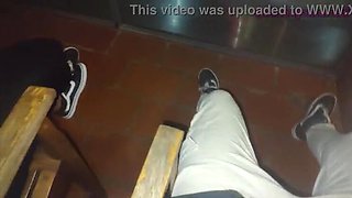 My Best Friend Gives Me a Blowjob on the Balcony with a Neighbor Almost Catching Us