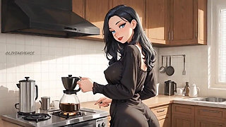 Busty MILF Stepmom Seduces Hung Stepson in Kitchen - Part 3