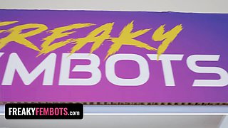 Sex robot Alex Coal gives muscled stud spunky massage with blessed finishing - freaky fembots