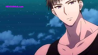 Hentai Pool Sex After BBQ - Sweaty Anime Teen Fucks Wet Pussy Outdoor