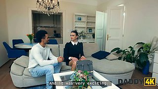 Daddy4k. wednesday couldn't treat herself from cheating on her bf and smoking Big Black Cock