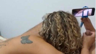Hot Stepdaughter Sucking Her Stepdad off Until He Cums.