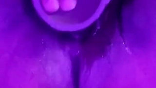 Pounding My Pussy with Big Dildo Stimulating My Big Clit