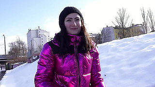 GERMAN SCOUT - Small Tits Babe Belinda Pick Up for First Time Casting Fuck