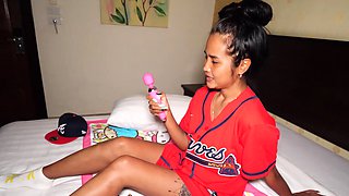 Big ass Thai MILF masturbation and fuck